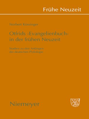 cover image of Otfrids 'Evangelienbuch' in der Frühen Neuzeit